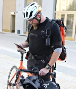 Anthony des Coursiers Rennais et son équipement